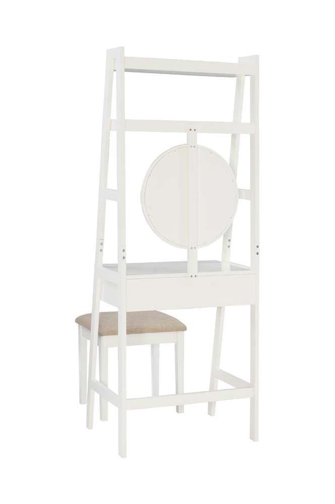 Linon Home Decor - Lilymae Leaning Vanity With Stool - VS074WHT01U veiw 6