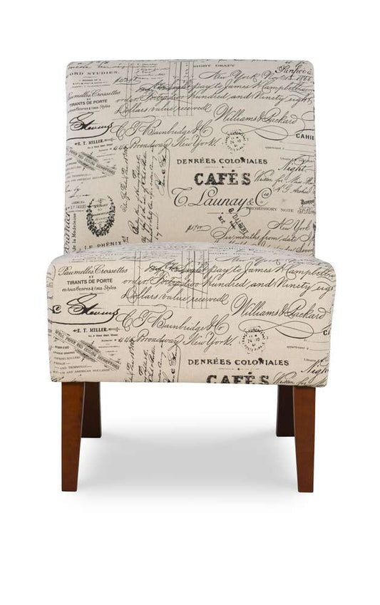 Linon Home Decor - Linen Script Lily Chair - 98320SCRPT01U veiw 2