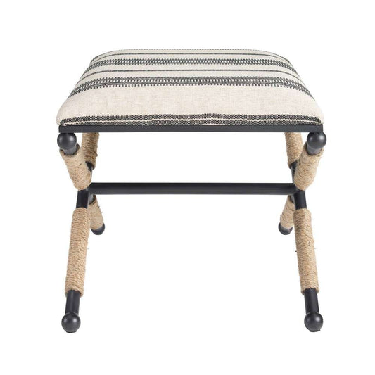 Linon Home Decor - Logue Campaign Ottoman - BH185BGE01U veiw 2