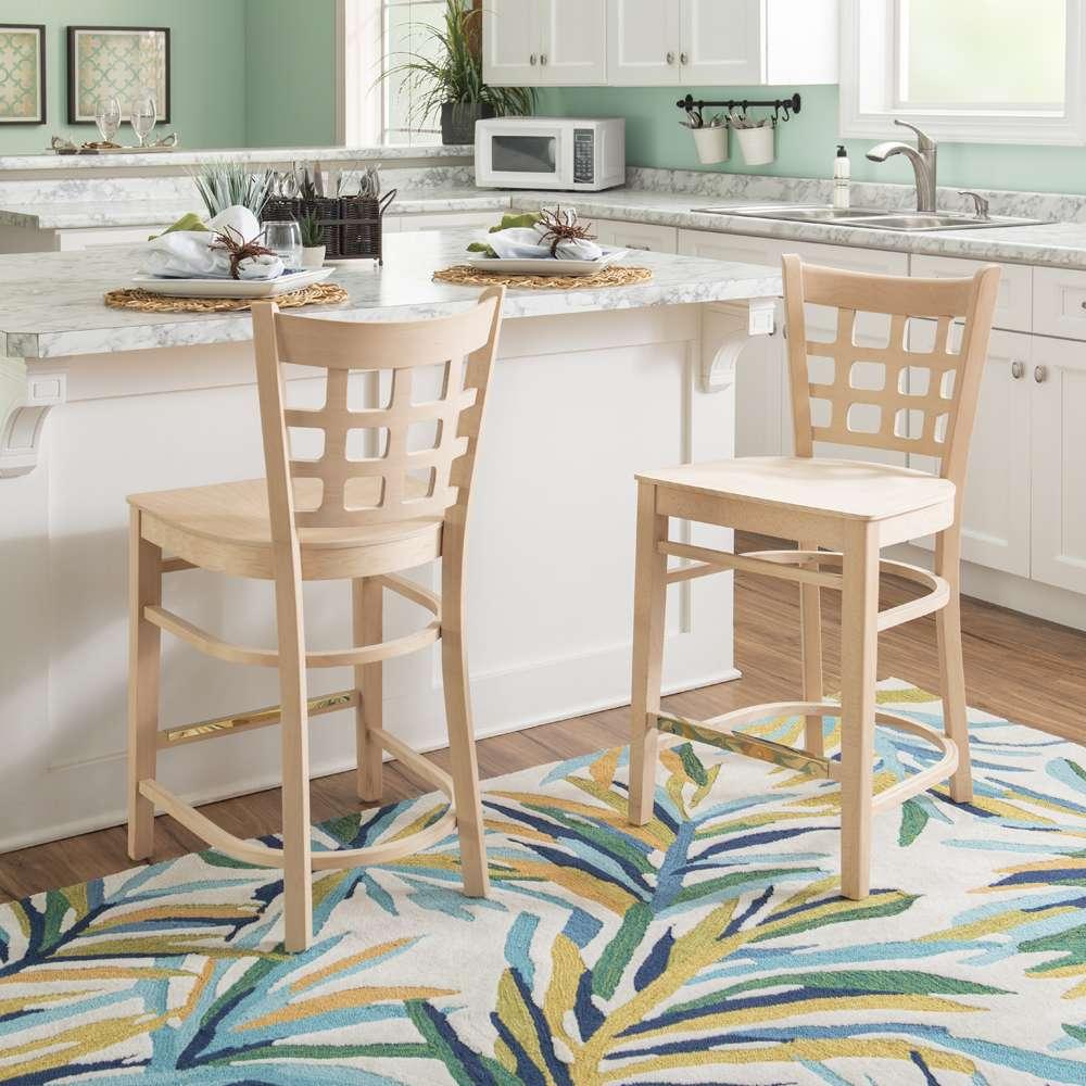 Linon Home Decor - Lola Counter Stool Unfinished (Set of 2) - CS281UNFIN02ASU veiw 6