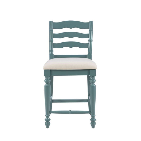 Linon Home Decor - Marino 24 In Antique Blue Counter Stool - CS002BLU01U veiw 2