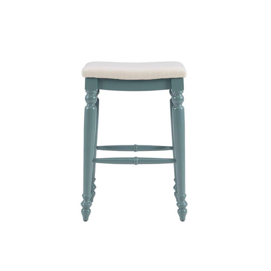 Linon Home Decor - Marino Blue Backless Bar Stool - BS202BLUE01U veiw 2