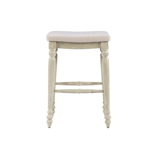 Linon Home Decor - Marino White Wash Backless Bar Stool - BS204WWSH01U veiw 2