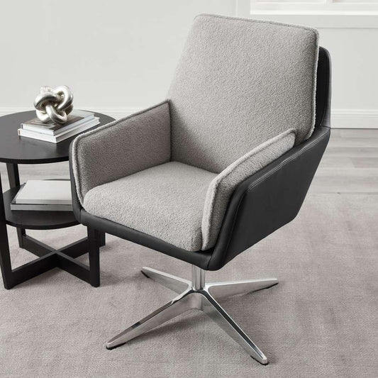 Linon Home Decor - Marion Swivel Chair Black Grey - CH270BLKGRY01U veiw 2