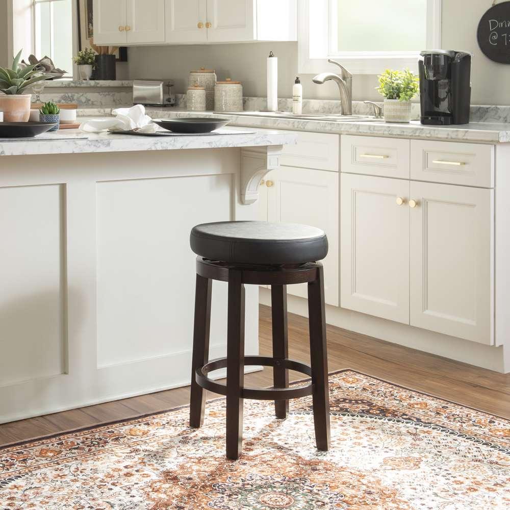 Linon Home Decor - Maya Black 24 Inches Counter Stool - 98352KBLK-01-KD veiw 6