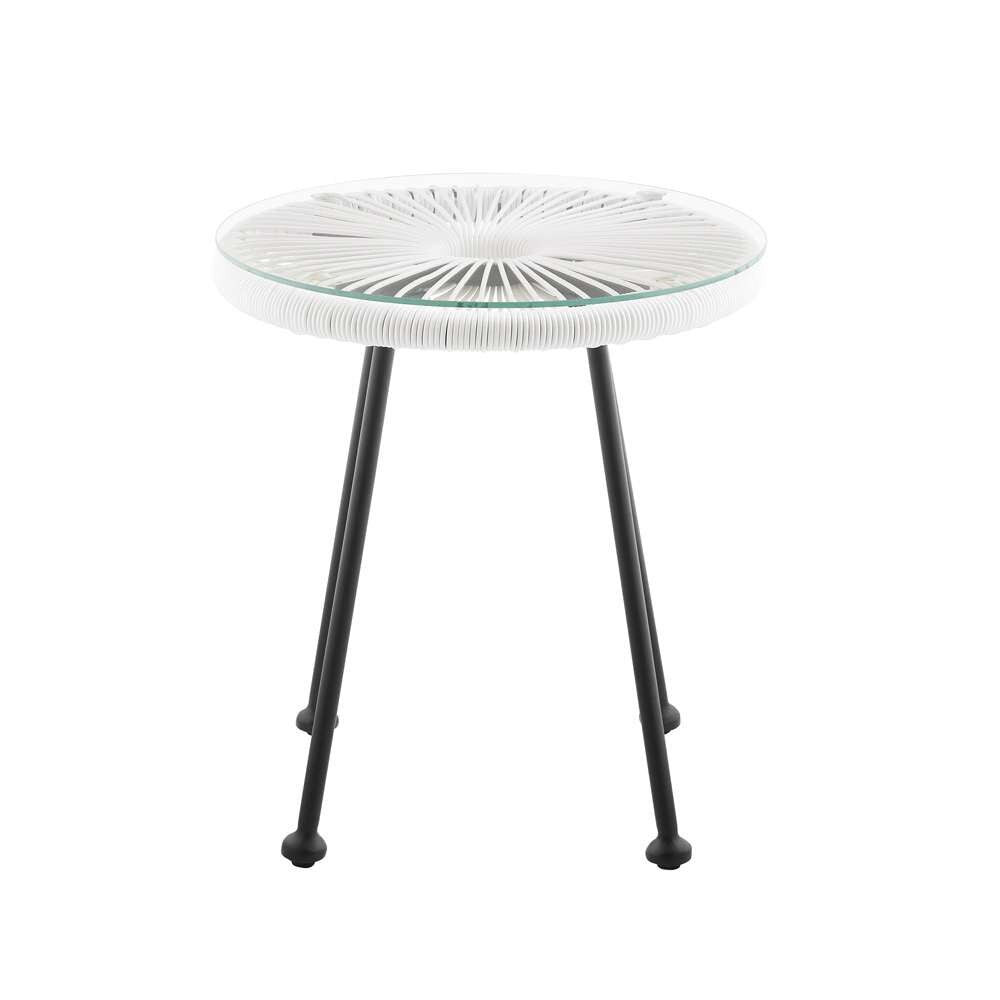 Linon Home Decor - Millicent 3pc Outdoor Set, White - OD61WHT3PCSET veiw 6