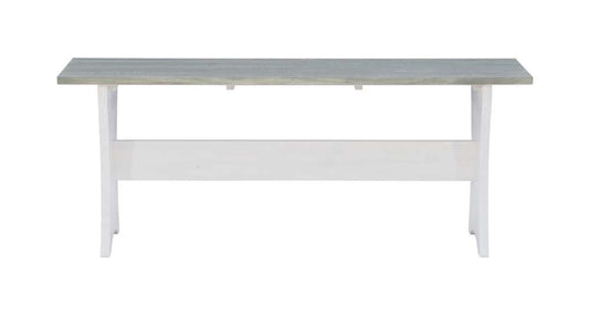 Linon Home Decor - Parkside Greywash White Corner Nook - KNK152WHTABU veiw 2