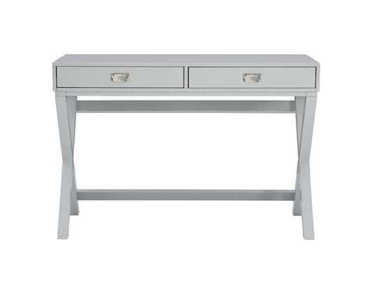 Linon Home Decor - Peggy 2-Drawer Writing Desk, Grey - PG143GRY01U veiw 2