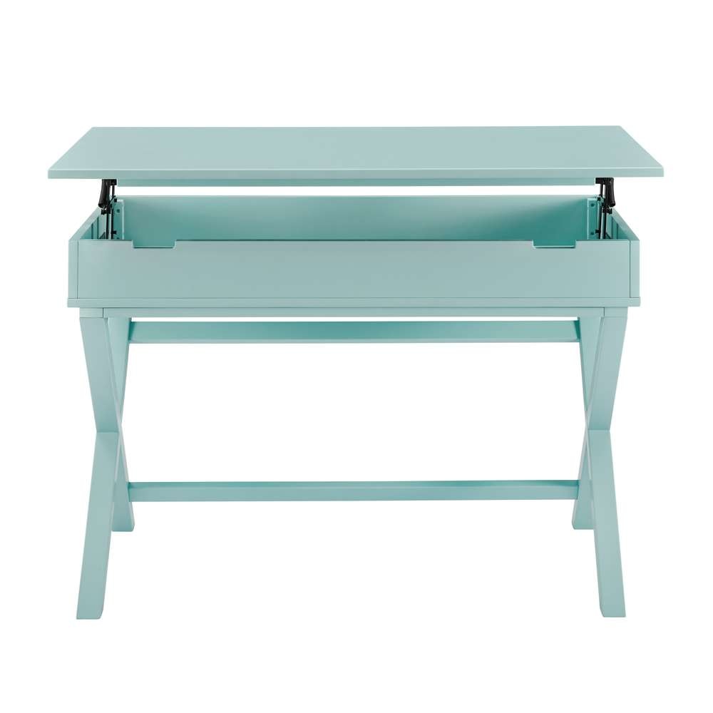 Linon Home Decor - Peggy Lift Top Desk, Turquoise - 99422PTU01U veiw 6
