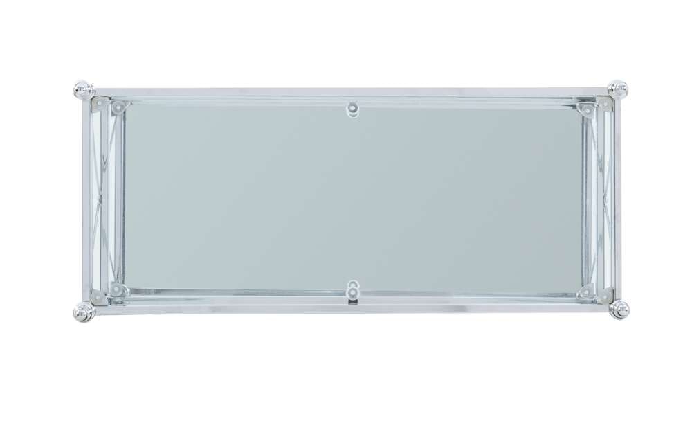 Linon Home Decor - Pinnacle Chrome And Glass Floor Console - BA002CHR01 veiw 6
