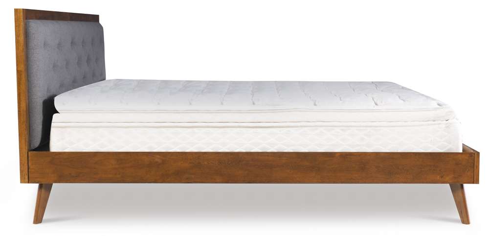 Linon Home Decor - Reid Mid Century Grey Platform King Bed - BD56KGRY01AB veiw 6