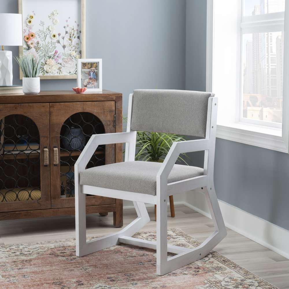 Linon Home Decor - Robin 2 Position Sled Base Chair White - CH262WHT01ASU veiw 6