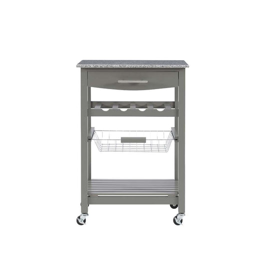 Linon Home Decor - Roger Gray Kitchen Island Granite Top - KI090GRY01U veiw 2