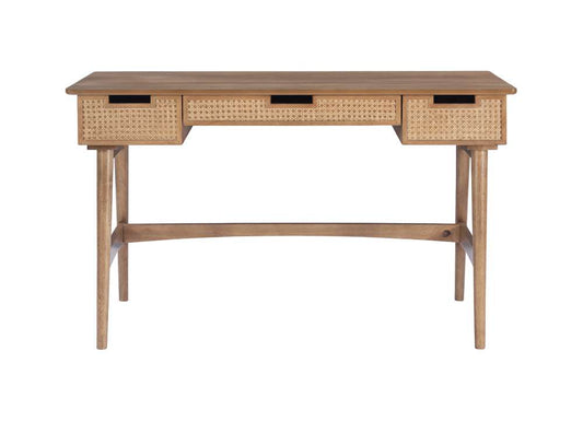 Linon Home Decor - Ryker Rattan Desk - DK104NAT01U veiw 2