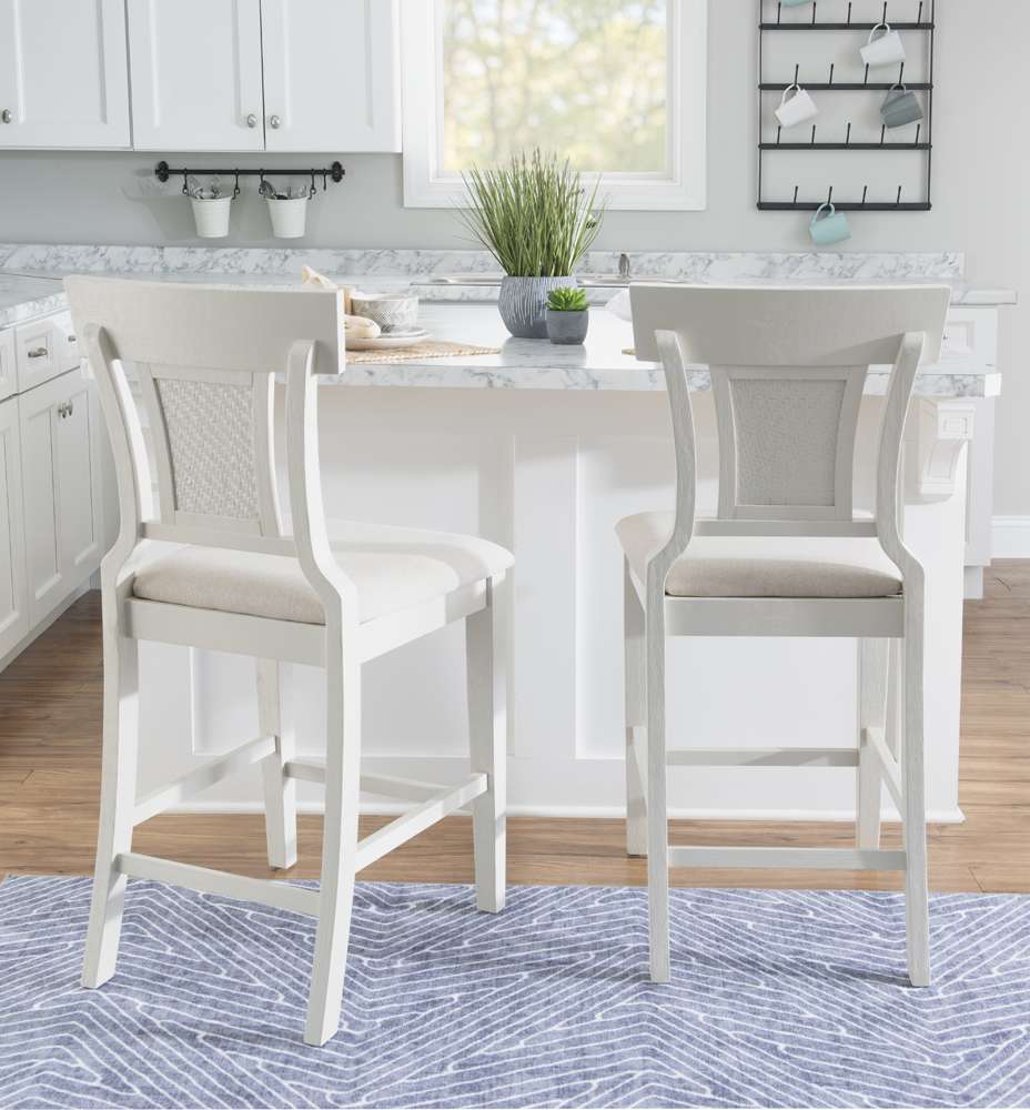 Linon Home Decor - Rylan Counter Stool Creamy White - CS253WHI01U veiw 6