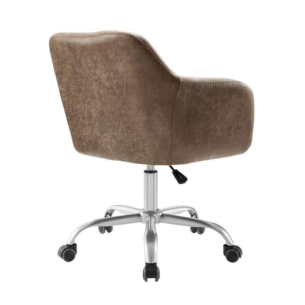 Linon Home Decor - Rylen Office Chair, Brown - OC093BRN01U veiw 6