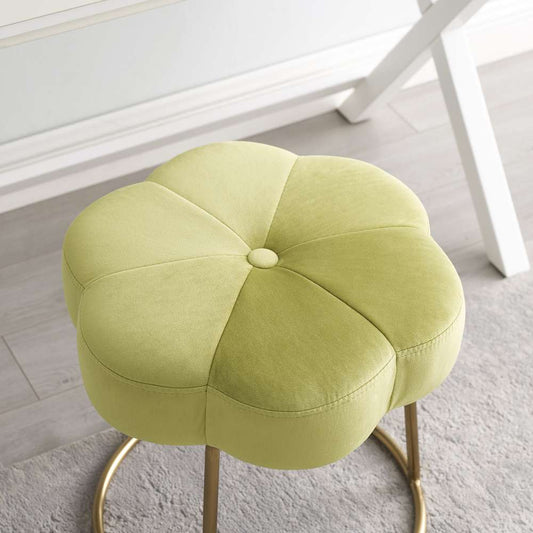Linon Home Decor - Seraphina Accent Vanity Stool, Green - ST006GRN01ASU veiw 2