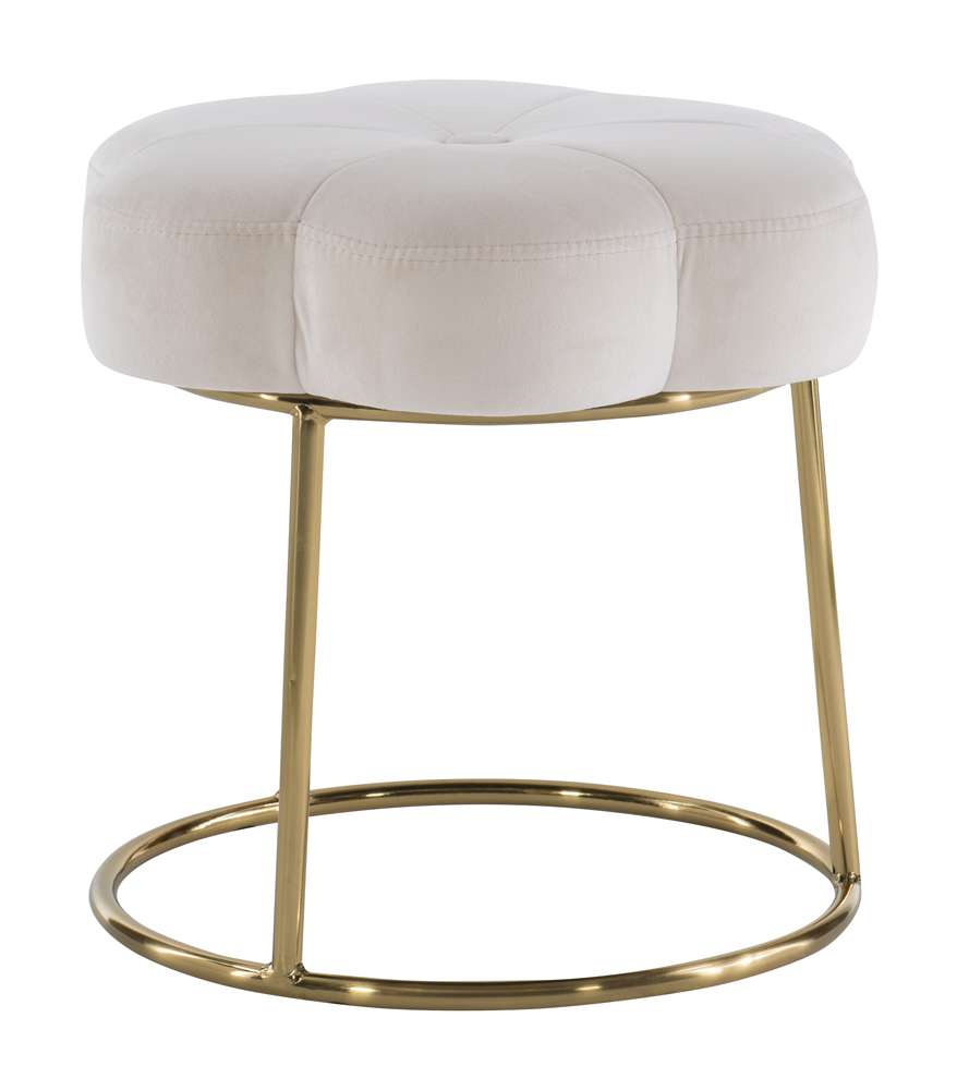 Linon Home Decor - Seraphina Accent Vanity Stool, White - ST006WHT01ASU veiw 6