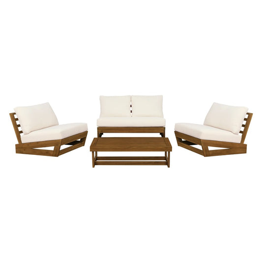 Linon Home Decor - Silbury Outdoor White 4 Piece Set - ODNH12TKWHT04U view 2