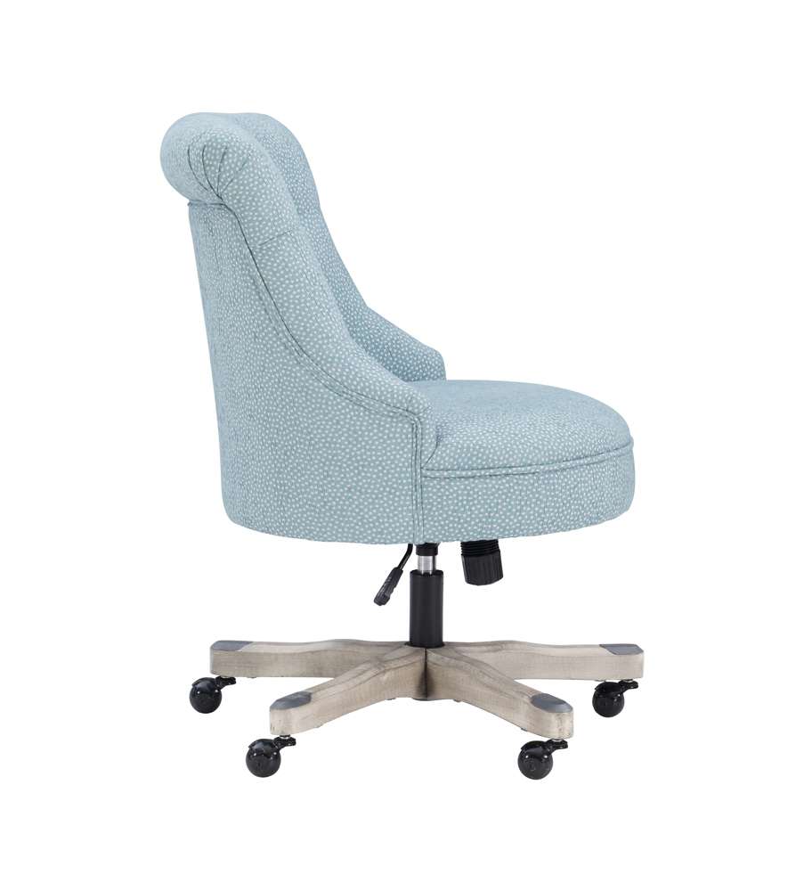Linon Home Decor - Sinclair Office Chair, Light Blue - 178403LTBLU01U veiw 6