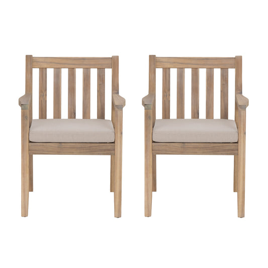 Linon Home Decor - Teagon Armed Dining Chair Natural Set of 2 - OD68NATARMSC02U view 2