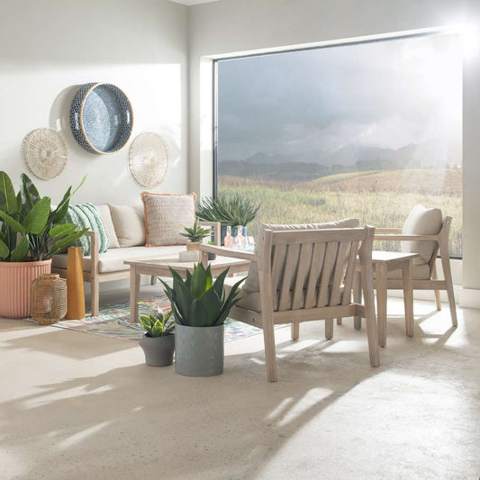 Linon Home Decor - Teagon Nat 5Pc Conversation Set - OD51BGESET veiw 2