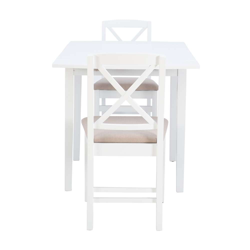 Linon Home Decor - Torino 3Pc Drop Leaf Dining Set White - DTS100WHT3PC veiw 6