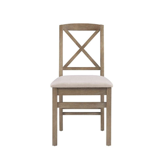 Linon Home Decor - Torino Grey Wash X Back Dining Chair (Set of 2) - 01711GWASH02U veiw 2