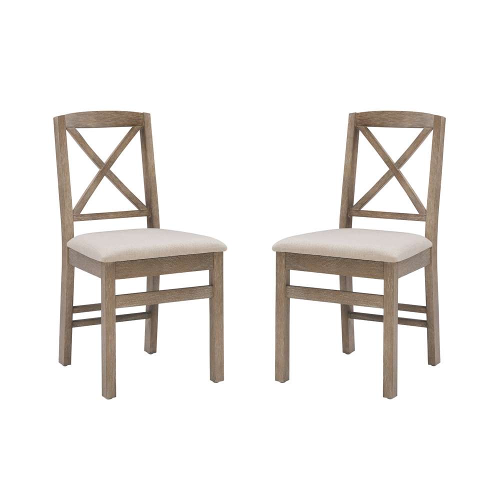 Linon Home Decor - Torino Grey Wash X Back Dining Chair (Set of 2) - 01711GWASH02U veiw 6