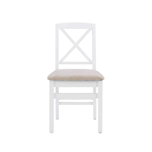 Linon Home Decor - Triena X Back Dining Chair White (Set of 2) - CH145WHT02U veiw 2