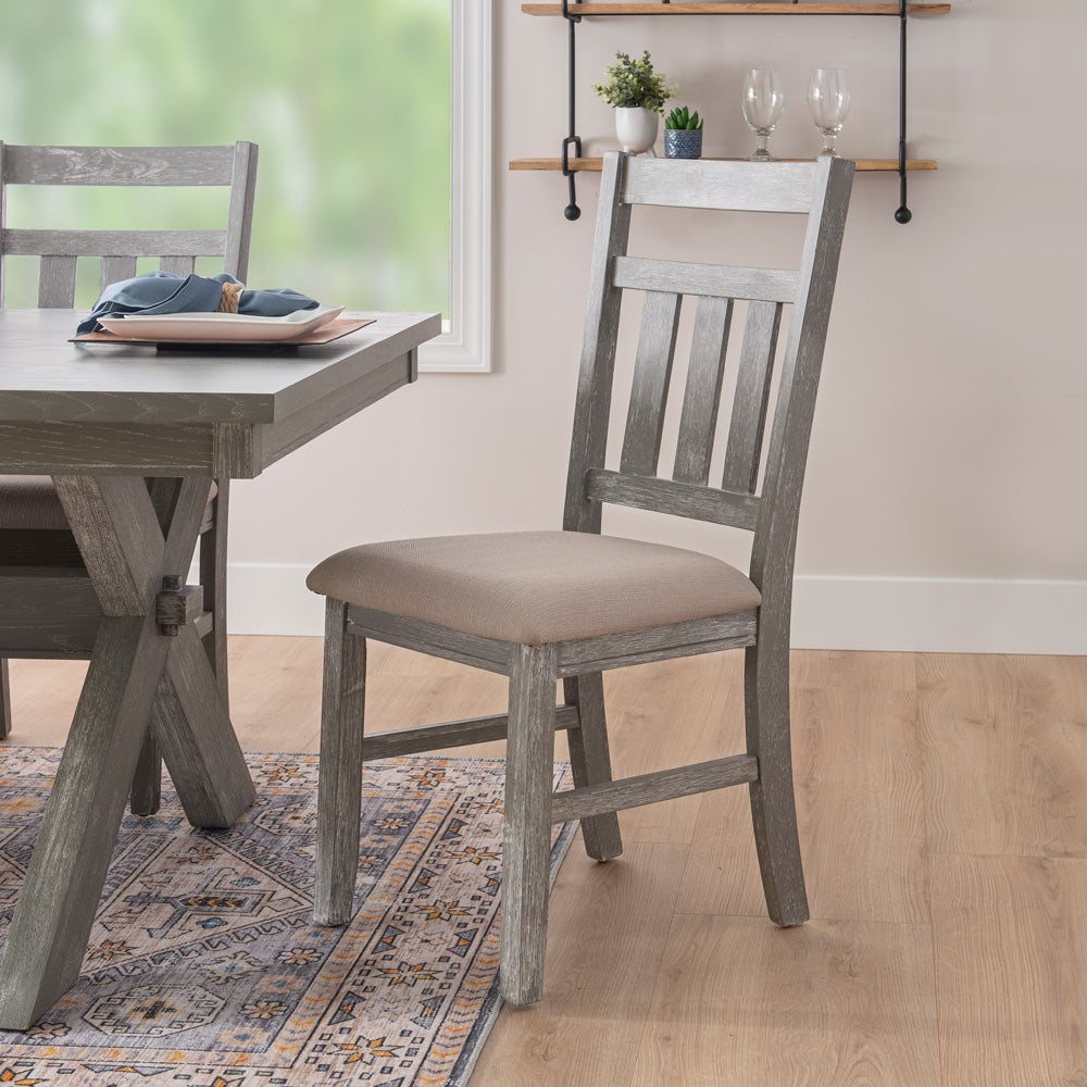 Linon Home Decor - Turino Dining Side Chair, Weathered Gray (Set of 2) - 457-434B view 9