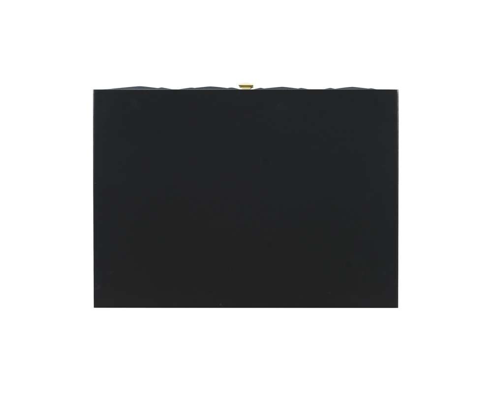 Linon Home Decor - Two Drawer Geo Texture Nightstand Black - BD62BLK01AS veiw 6