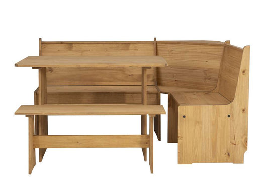 Linon Home Decor - Waldron Corner Nook Set Natural Kit - KNK167NATABU veiw 2