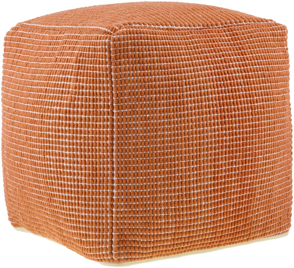 Livabliss - Chunky Grid Pouf - Clay - CUPF003-181818 veiw 1