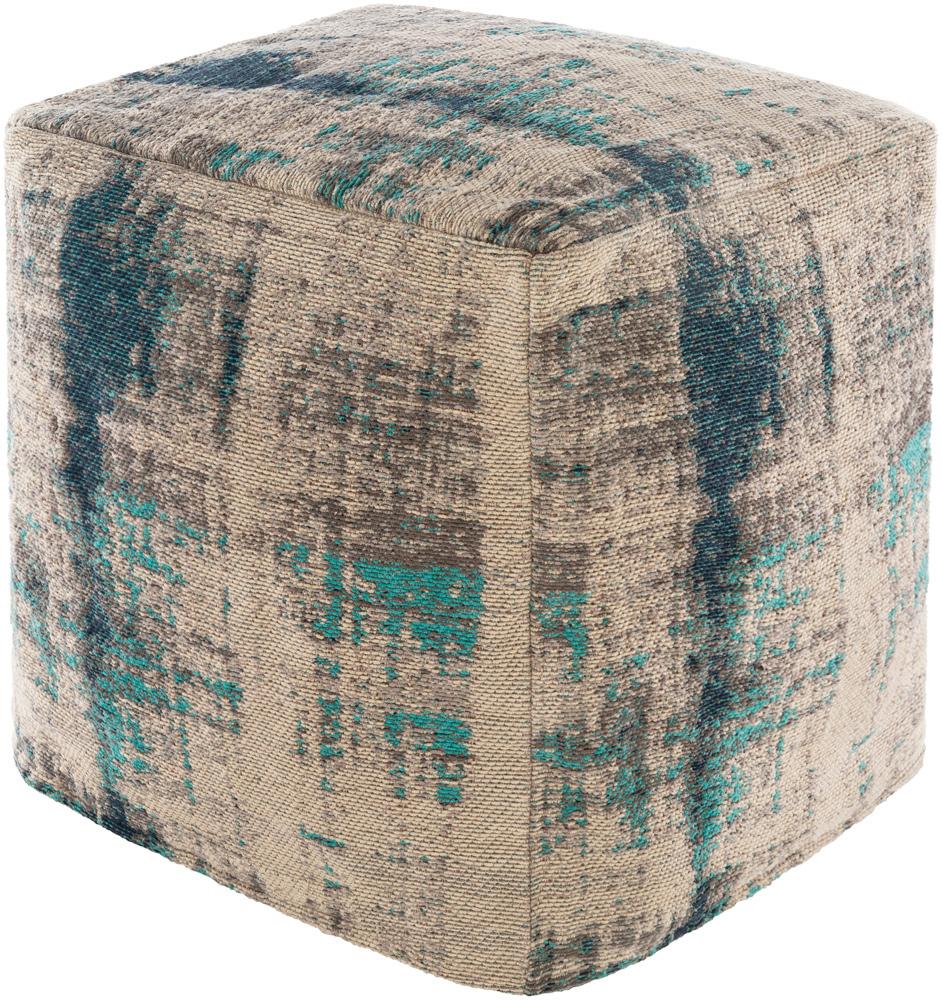 Livabliss - Dalen Pouf - Aqua - DAPF003-181818 veiw 1