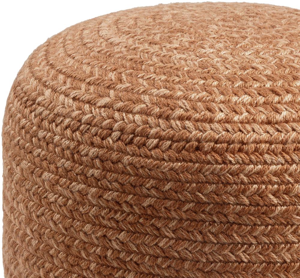 Livabliss - Entwined Pouf - Light Brown - EDPF006-121717 veiw 2