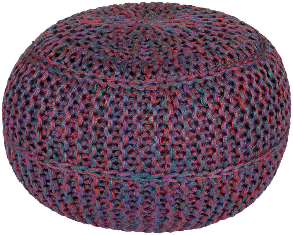 Livabliss - Wisteria Pouf - Red - WTPF-001 veiw 1