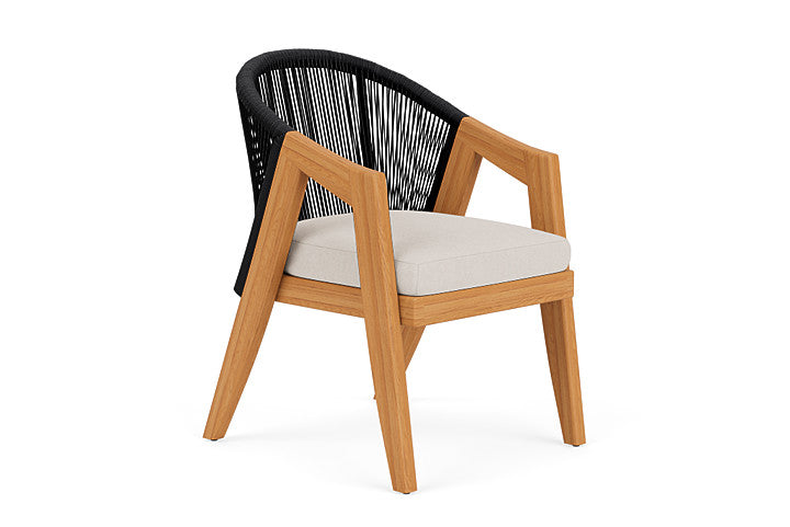 Lloyd Flanders - Alpine Dining Armchair In Natural Teak Finish With Canvas Canvas Fabric - 363001096319 view 1