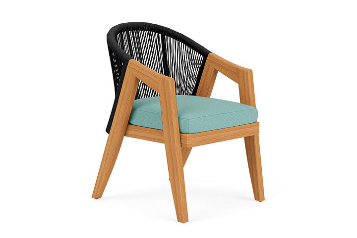 Lloyd Flanders - Alpine Dining Armchair In Natural Teak Finish With Fife Aruba Fabric - 363001096748 view 1