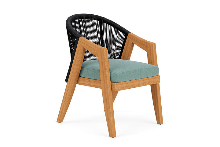 Lloyd Flanders - Alpine Dining Armchair In Natural Teak Finish With Loveboat Mint Fabric - 3630010962010 view 1