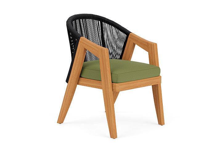Lloyd Flanders - Alpine Dining Armchair In Natural Teak Finish With Reflections Grass Fabric - 3630010962051 view 1