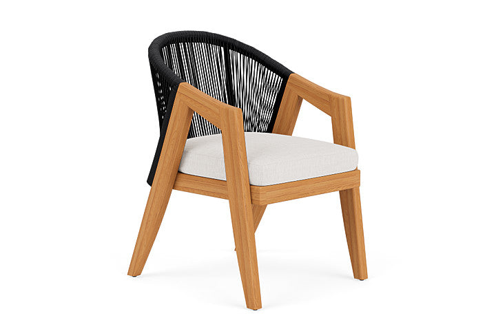 Lloyd Flanders - Alpine Dining Armchair In Natural Teak Finish With Reflections Snow Fabric - 3630010962014 view 1