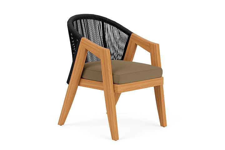 Lloyd Flanders - Alpine Dining Armchair In Natural Teak Finish With Reflections Straw Fabric - 3630010962053 view 1