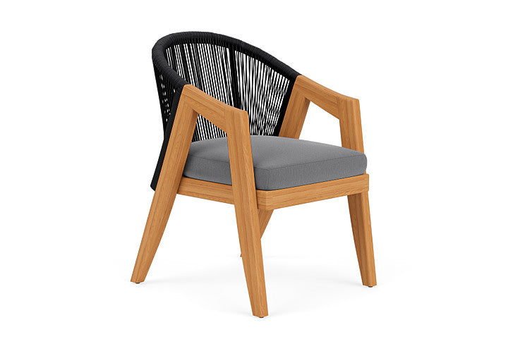 Lloyd Flanders - Alpine Dining Armchair In Natural Teak Finish With Remy Graphite Fabric - 3630010962003 view 1