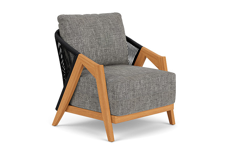 Lloyd Flanders - Alpine Lounge Chair In Natural Teak Finish With Black Sand Fabric - 3630020962040 view 1