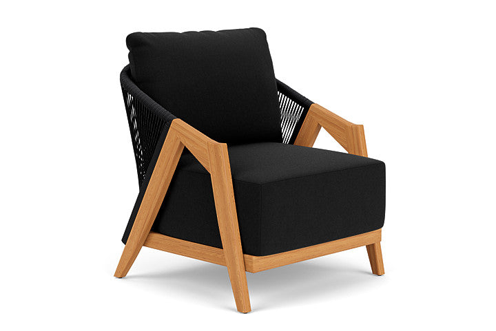 Lloyd Flanders - Alpine Lounge Chair In Natural Teak Finish With Canvas Black Fabric - 363002096157 view 1
