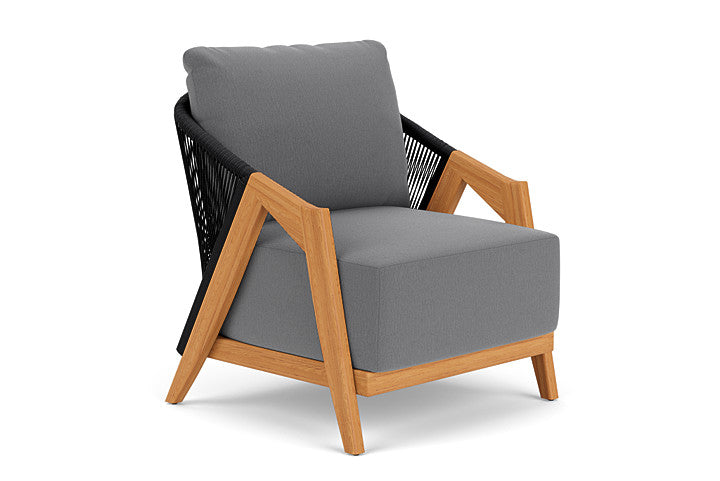 Lloyd Flanders - Alpine Lounge Chair In Natural Teak Finish With Remy Graphite Fabric - 3630020962003 view 1