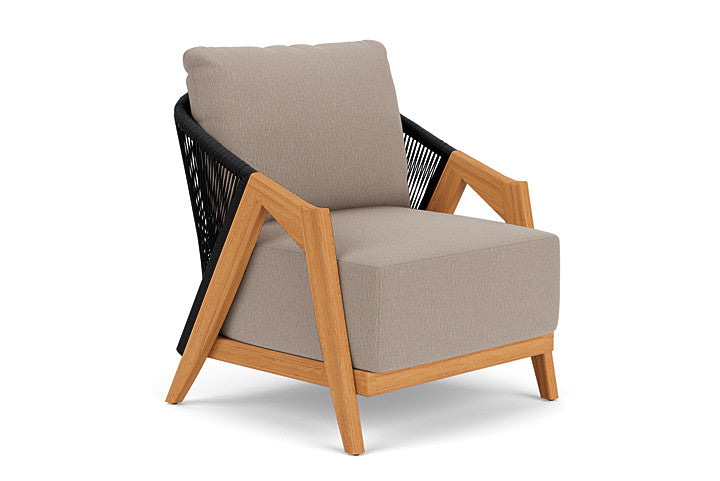 Lloyd Flanders - Alpine Lounge Chair In Natural Teak Finish With Remy Pebble Fabric - 3630020962002 view 1