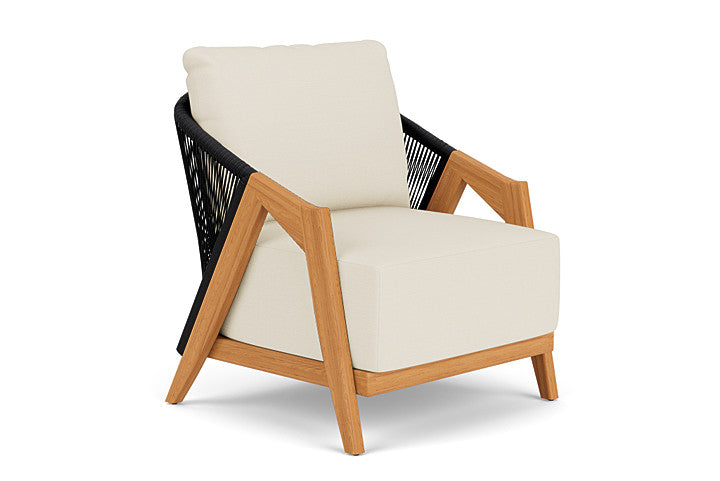 Lloyd Flanders - Alpine Lounge Chair In Natural Teak Finish With Sailcloth Sailor Fabric - 363002096434 view 1