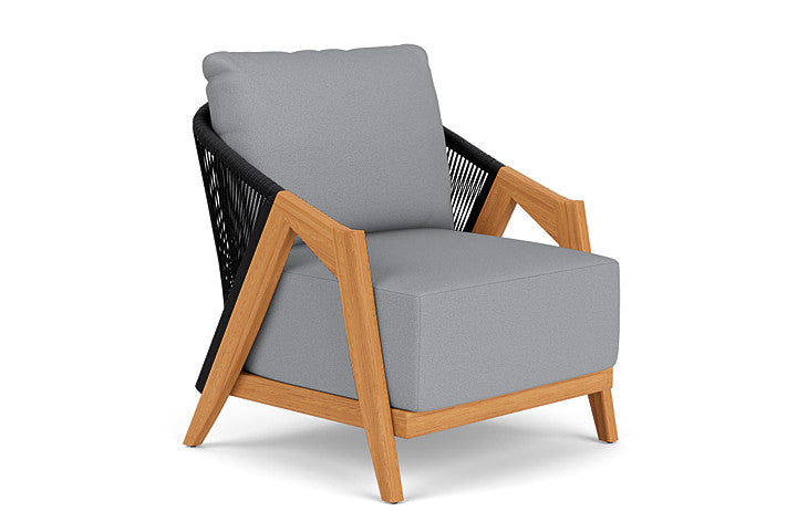Lloyd Flanders - Alpine Lounge Chair In Natural Teak Finish With Sandberg Pewter Fabric - 3630020962029 view 1